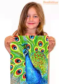 Art Lessons in Auckland - Peacock Drawing