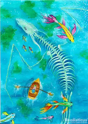 Under the Sea Drawing from  Realisticus Art Academy Kids Art Show in Auckland 2018